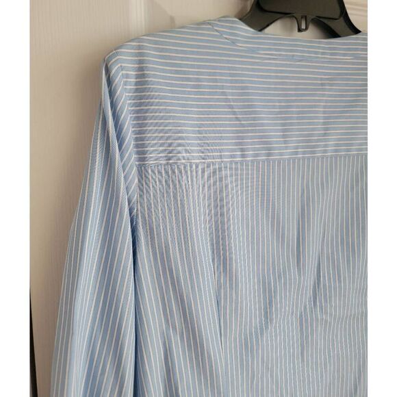 Milly Blue Strips Bell Sleeve Top M - Picture 5 of 10